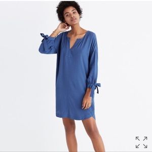 Madewell Du Jour Tie Sleeve Tunic Dress, size Medium
